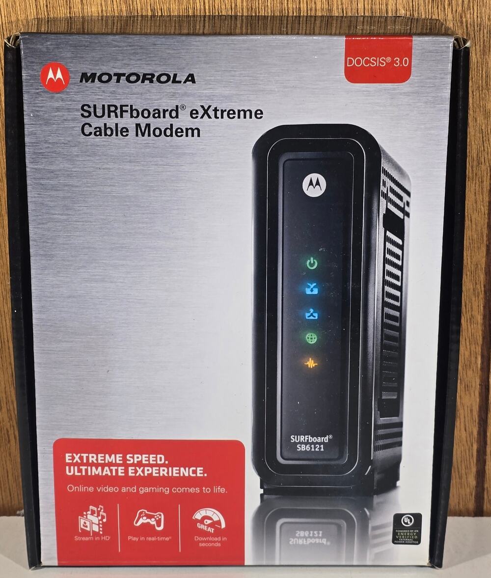 Motorola SURFboard SB6121 DOCSIS 3.0 Cable Modem Gigabit